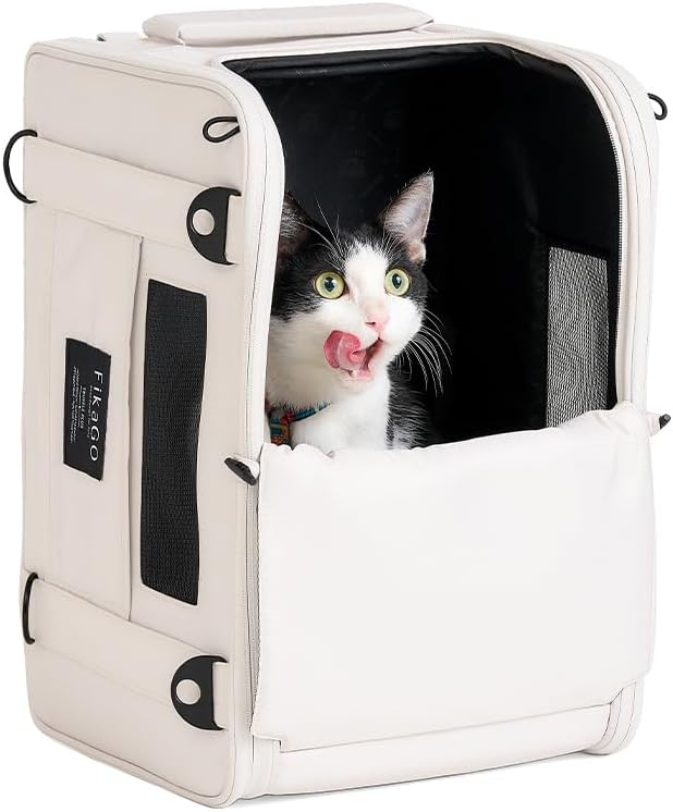 FikaGO 3-in-1 Reise-Tragetasche für Hunde und Katzen Truffle Plus – Rucksack, Schultertasche & Handg