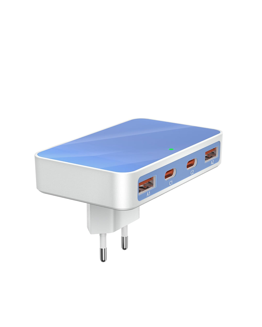 65W USB C Ladegerät Flach,USB Mehrfachstecker Ladestation mit 4 Ports,Reise Schnellladegerät USB C f