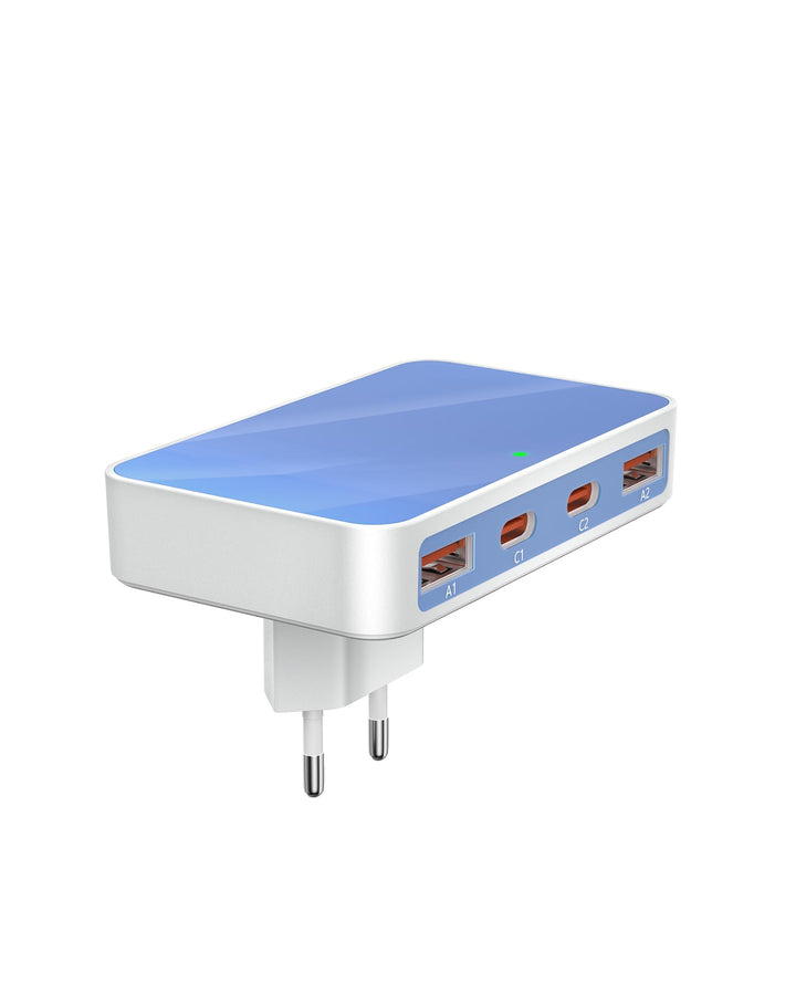 65W USB C Ladegerät Flach,USB Mehrfachstecker Ladestation mit 4 Ports,Reise Schnellladegerät USB C f