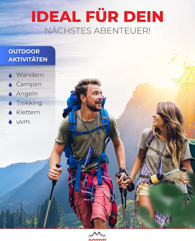 ALPENWERT Wasserfilter Outdoor - Trinkwasserfilter für 4000 Liter gefiltertes Wasser - Trinkwasserau