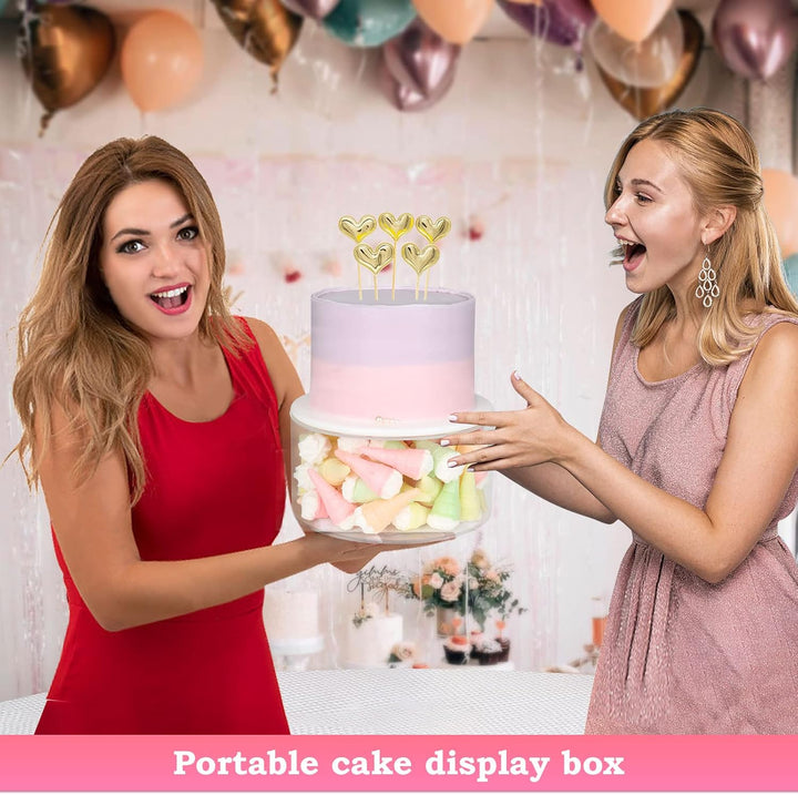 Nynelly Tortenständer aus Acryl, Acryl Tortenständer Befüllbar, Kuchentrenner, Acryl-Kuchenständer,R