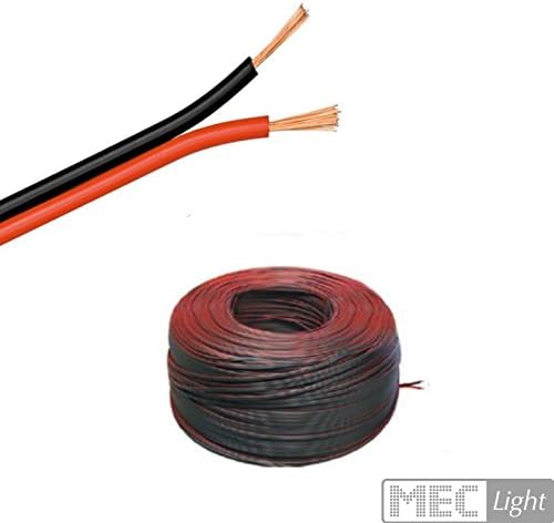 5-100m LED Kabel Zwillingslitze 2x 0,50mm² rot/schwarz 2-adrig - Länge wählbar (100m Zwillingslitze