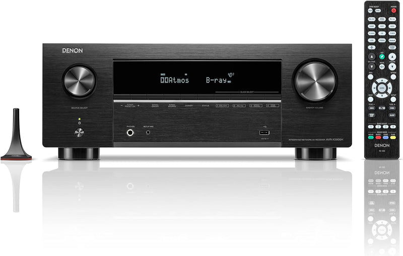 Denon AVC-X3800H 9.4-Kanal AV-Receiver, Verstärker mit Auro-3D, Dolby Atmos, DTS:X, 6 "8K-Eingänge u