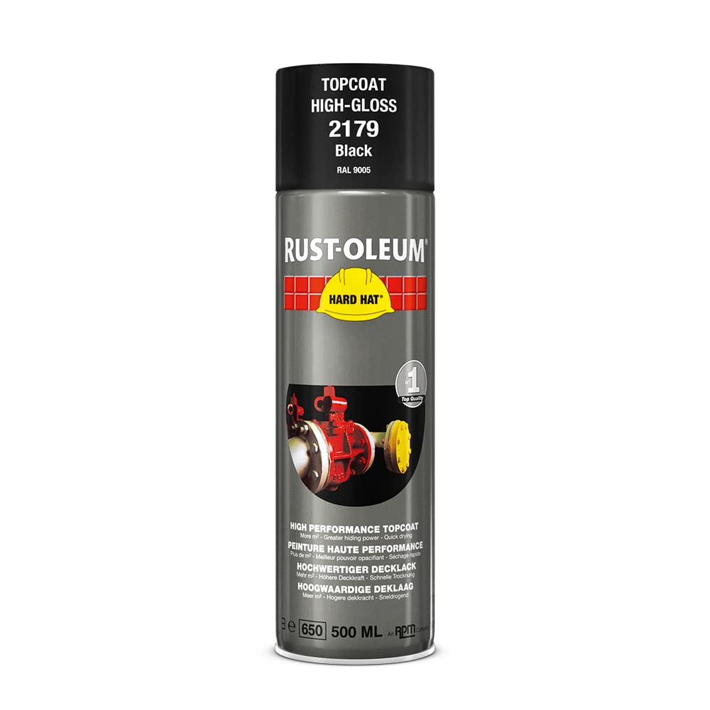 Rust-Oleum HARD HAT Decklack - Hochleistungsfähiger Industrielack-Spray zur Verwendung auf Metall, H