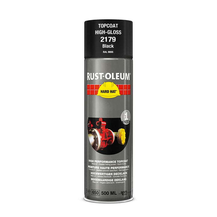 Rust-Oleum HARD HAT Decklack - Hochleistungsfähiger Industrielack-Spray zur Verwendung auf Metall, H