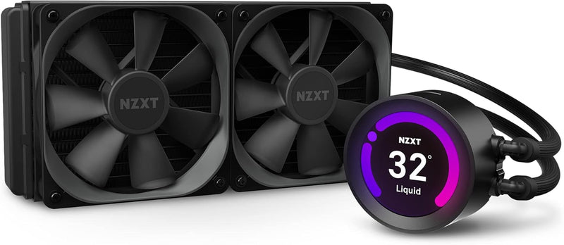 NZXT Kraken Z53 240 mm - RL-KRZ53-01 - AIO RGB CPU Liquid Cooler - Customizable LCD Display - Improv