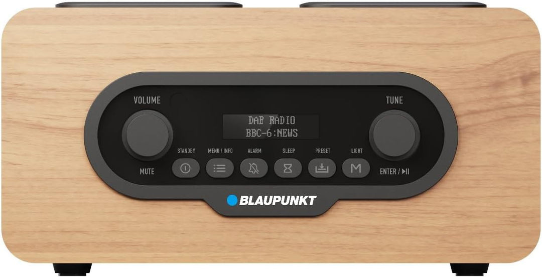 Blaupunkt DR10CR Tragbares DAB+ UKW-Radio, Bluetooth 5.3, USB/microSD-Player, LCD-Display, Dual-Alar