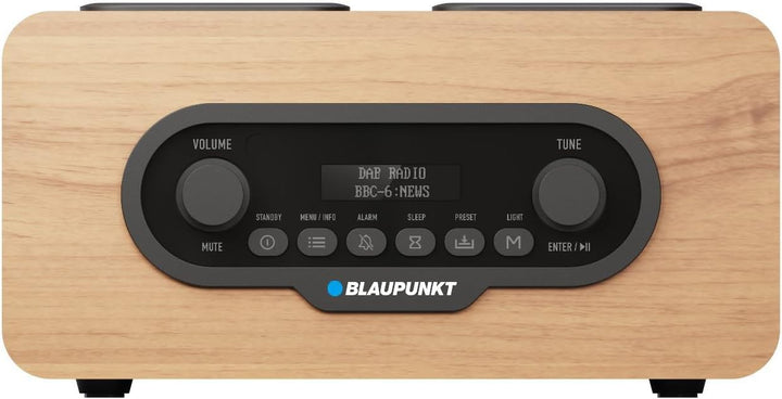 Blaupunkt DR10CR Tragbares DAB+ UKW-Radio, Bluetooth 5.3, USB/microSD-Player, LCD-Display, Dual-Alar