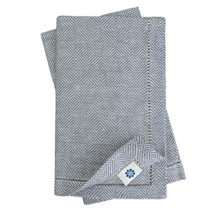 Linen &amp; Cotton Qualität 4 x Stoffservietten Servietten Stoff Leinenservietten Scandi mit Hohlsaum -1