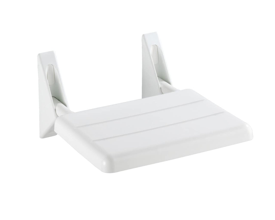 WENKO Duschklappsitz Secura - Duschsitz zum Klappen, 120 kg Tragkraft, Kunststoff (ABS), 35 x 19 x 3