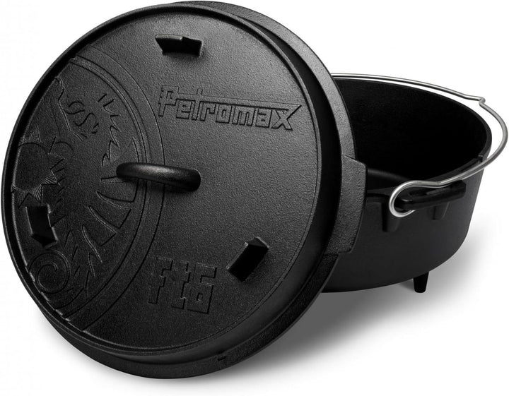 Petromax ft6 Feuertopf mit Füsse Dutch Oven Set inkl. Profi Deckelheber Schmortopf