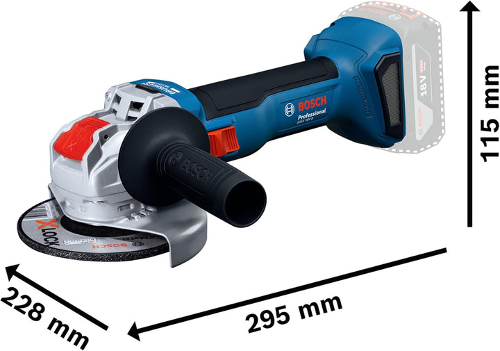 Bosch Professional 18V System Akku-Winkelschleifer mit X-LOCK GWX 18V-8 (inkl. 2x Akku GBA 18V 4.0Ah