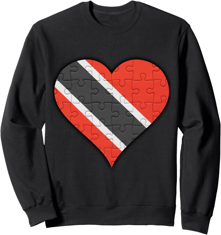 Trinidad und Tobago Trinidadian und Tobagoan Flagge Herz Sweatshirt