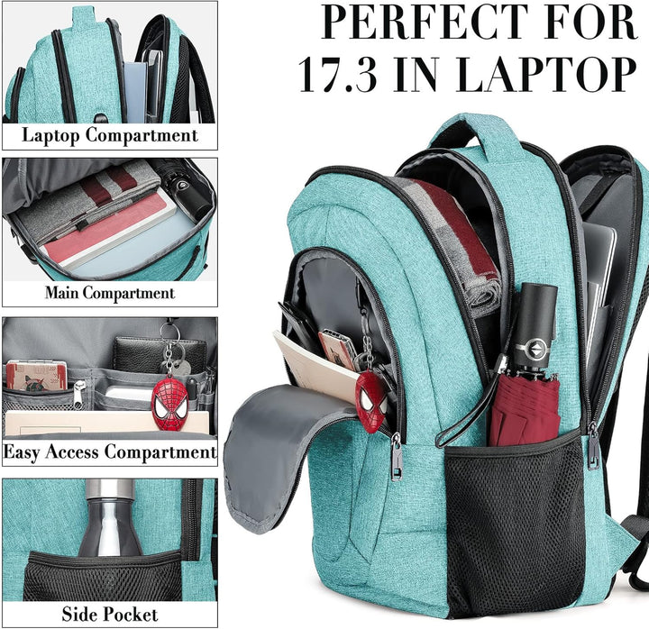 BIKROD Rucksack Herren und Damen, Schulrucksack Jungen Mädchen Teenager, Wasserdicht Rucksack | 17.3