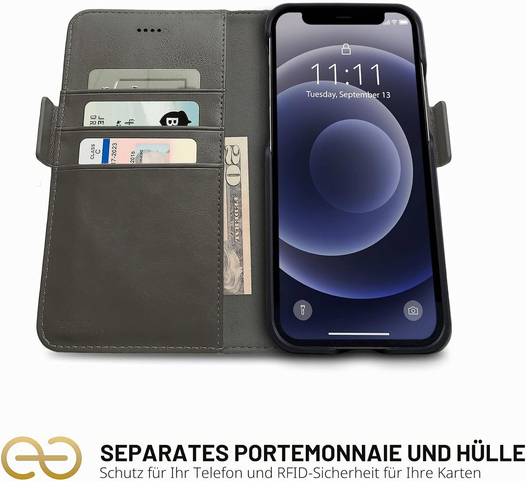 Dreem Fibonacci 2in1 Handyhülle Flipcase für iPhone 12 &amp; 12 Pro | Magnetisches iPhone Case | TPU Etu