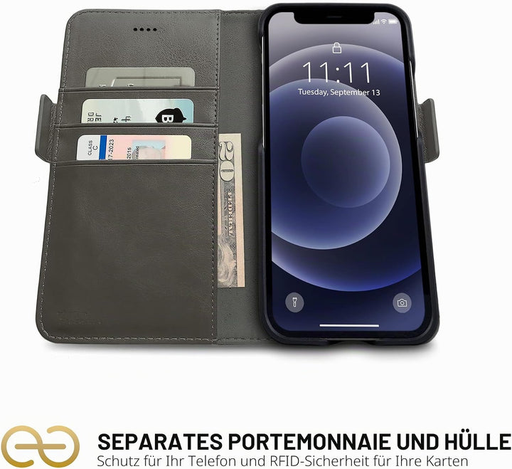Dreem Fibonacci 2in1 Handyhülle Flipcase für iPhone 12 &amp; 12 Pro | Magnetisches iPhone Case | TPU Etu