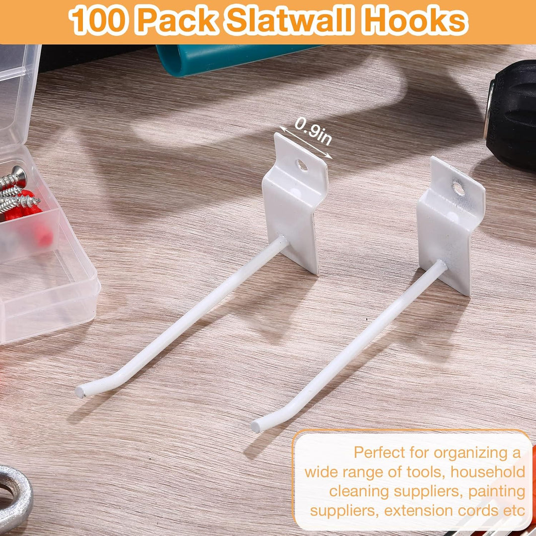 100 Stück Slatwall Haken 10,2 cm Slatwall Zubehör Slatwall Panel Haken Lamellen Wand Hanging Hooks S