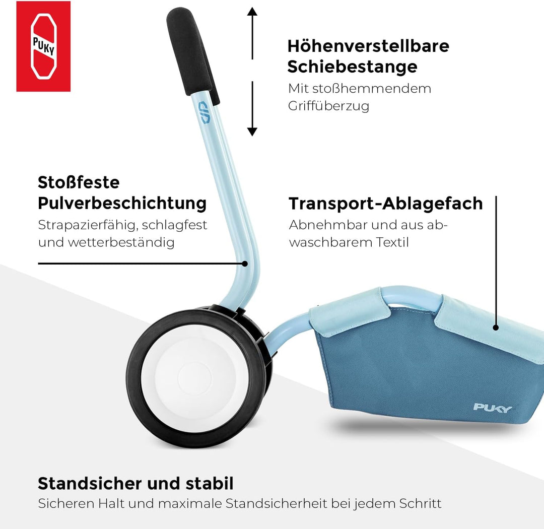 PUKY TRAILY | 3-in-1 Vielseitiges Spielerlebnis | Lauflernwagen für Sicherheit &amp; Entwicklung | Für I