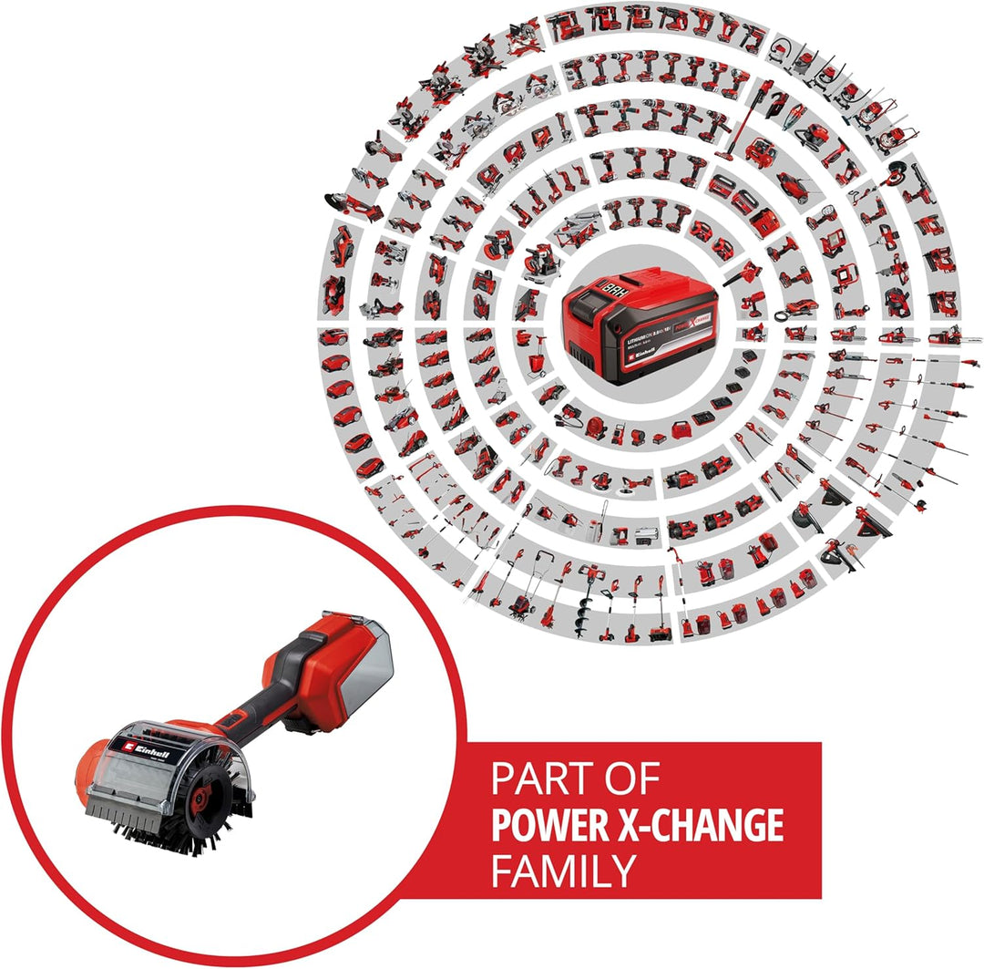 Einhell Akku-Oberflächenbürste PICOBELLA 18/90 Power X-Change (18 V, kabellose Reinigungsbürste, Spr