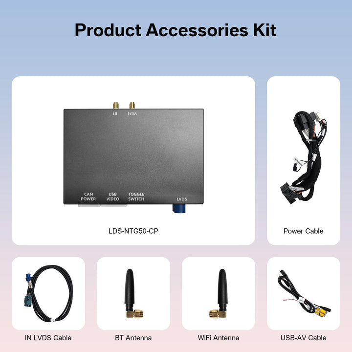 Wireless CarPlay Nachrüst-Kit für Mercedes-Benz A/CLA/GLA/B/C/E/G/SL/V-Klasse (2014–2019) mit NTG 5.