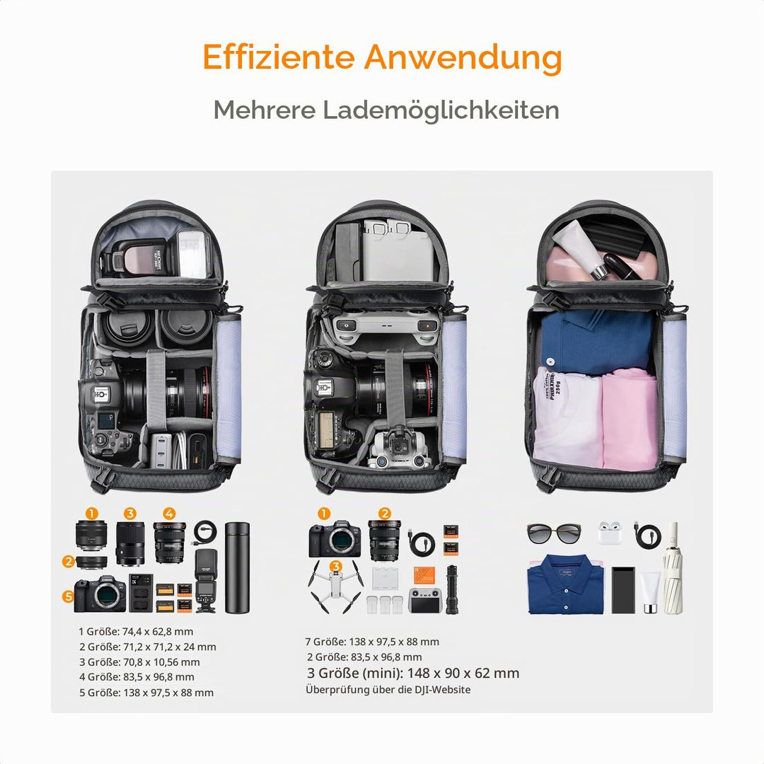 K&amp;F CONCEPT Kamera-Umhängetasche, Wasserdichte Kameratasche, Fotografie tägliche Reise Camera Bag,Ta