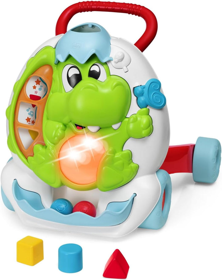 Chicco Dino Lauflerner First Steps, süsser Dinosaurier geformt Toddler's First Steps mit elektronisc