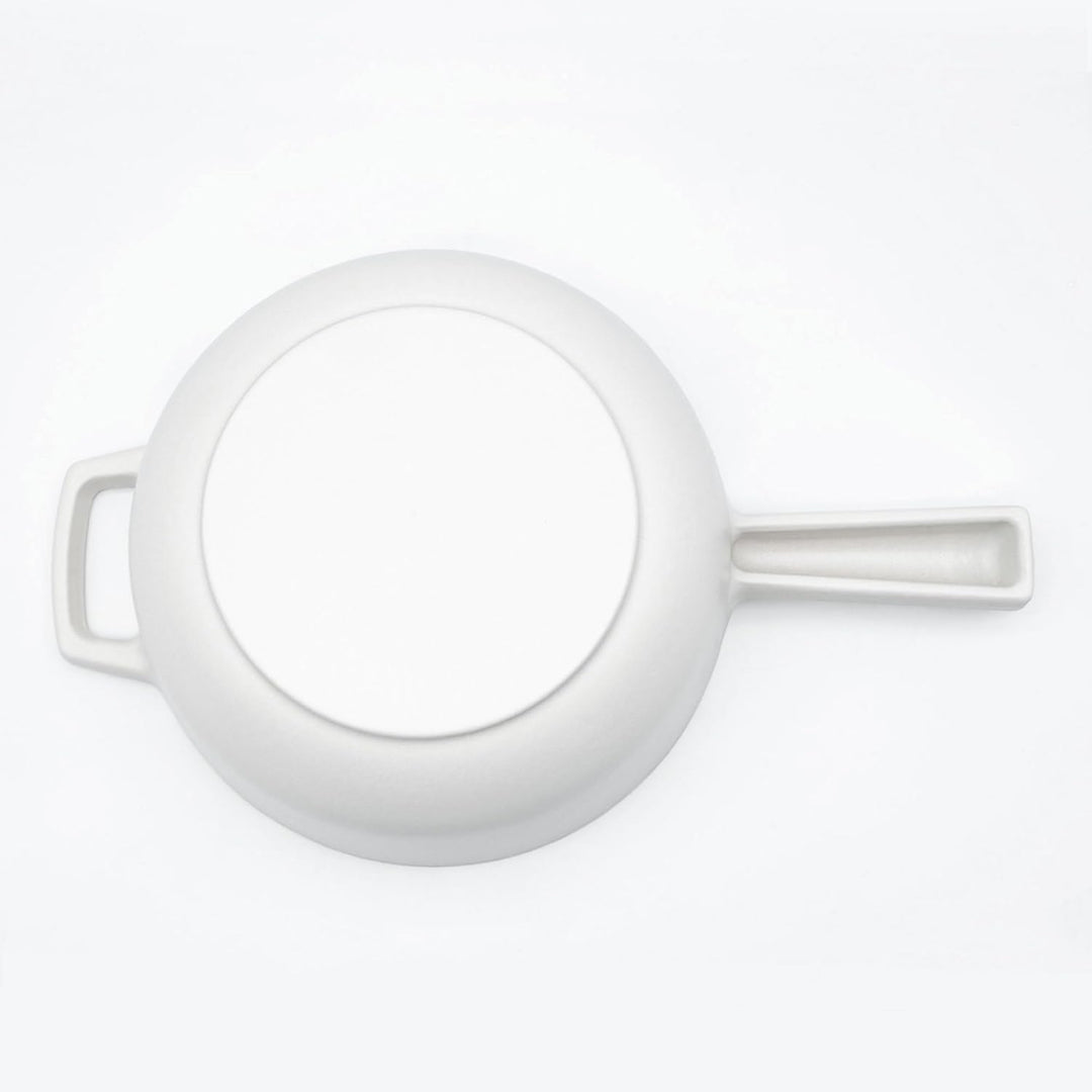 osoltus Fondue | Käsefondue | Fleischfondue Topf Gusseisen cremeweiss 6 Personen Emaille Cremeweiss