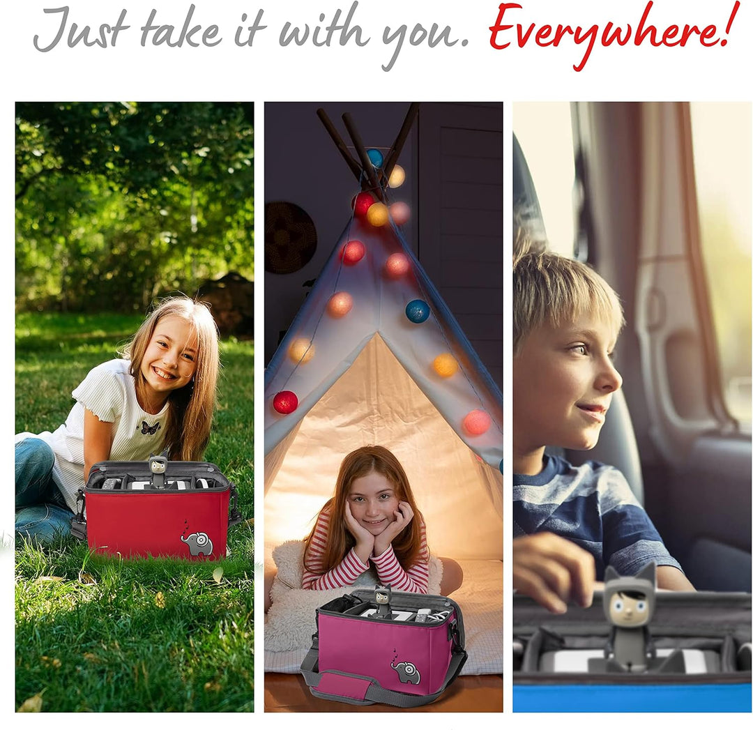fantifant Musikbox Tasche für Toniebox [ + Netzbeutel für Tonie Aufbewahrung ] Flexible TRANSPORTTAS
