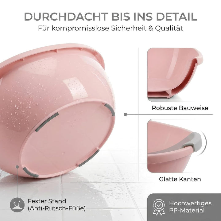 Baby Badewanne mit Badewanneneinsatz für Neugeborene [Testsieger] Rutschfest Babybadewanne für Babys