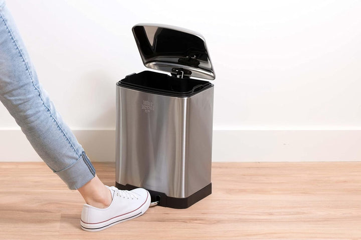 Dirt Devil Tretmülleimer 12L – Mülleimer Küche mit Soft Close – Abfalleimer aus Edelstahl – Herausne