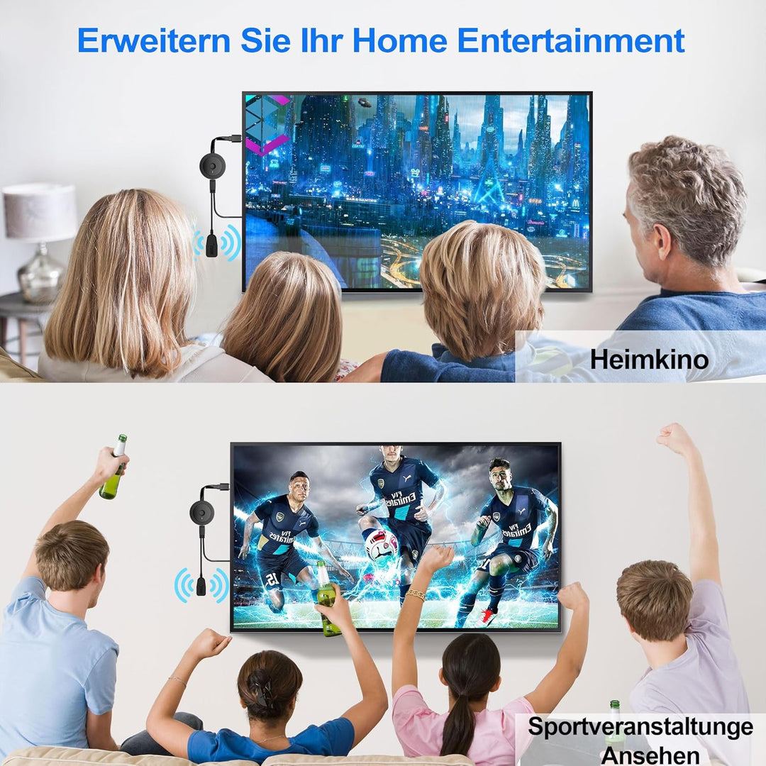 Wireless HDMI Dongle, Adapter 4K Wi-Fi , Smart Display Screen Video TV Adapter für Miracast/DLNA/Air