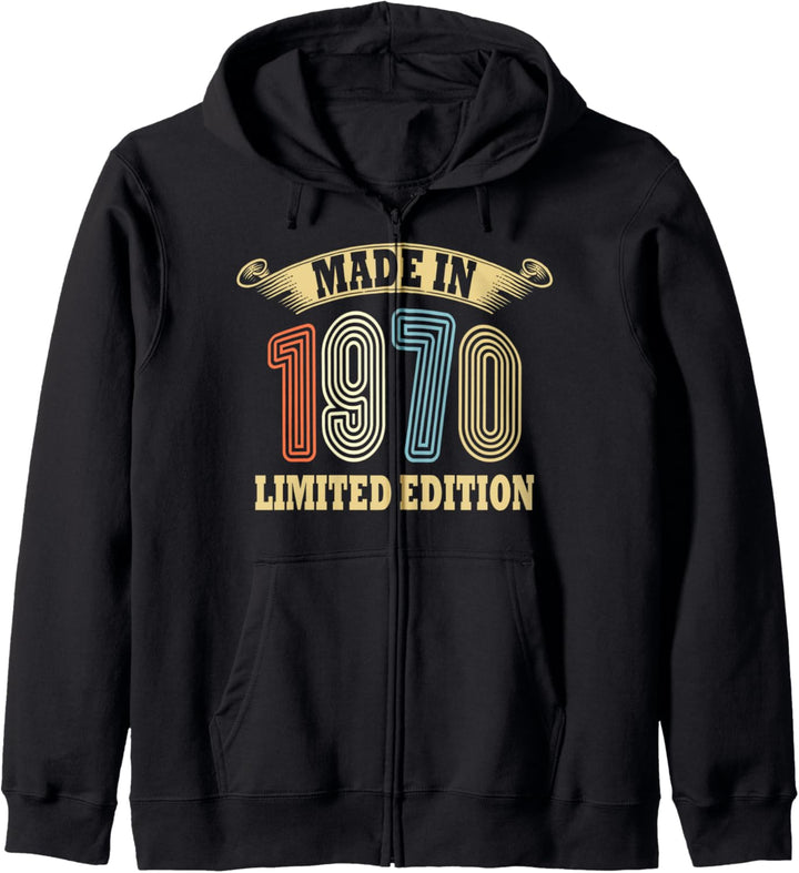 ❤ Jahrgang 1970 Lustig Retro Geschenk 50 Geburtstag Kapuzenjacke