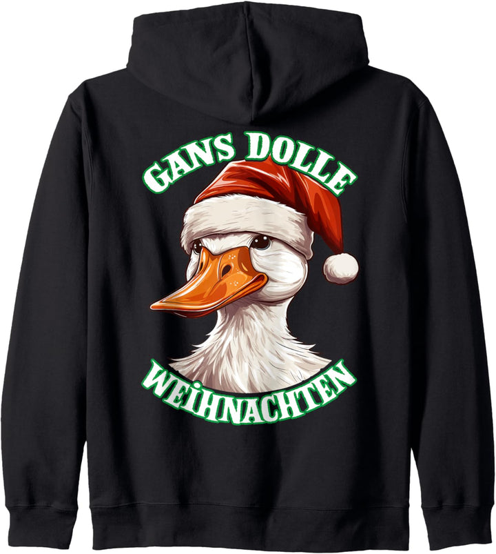 Weihnachtsgans Gans Dolle Weihnachten Lustiges Christmas Kapuzenjacke