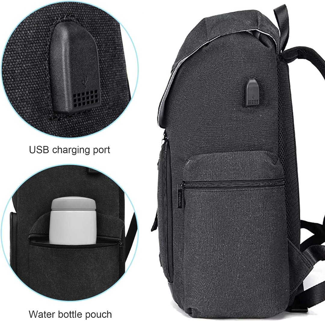 Cwatcun Kamerarucksack Tasche Canvas Professional für SLR DSLR spiegellose Kamera Canon Nikon Sony P