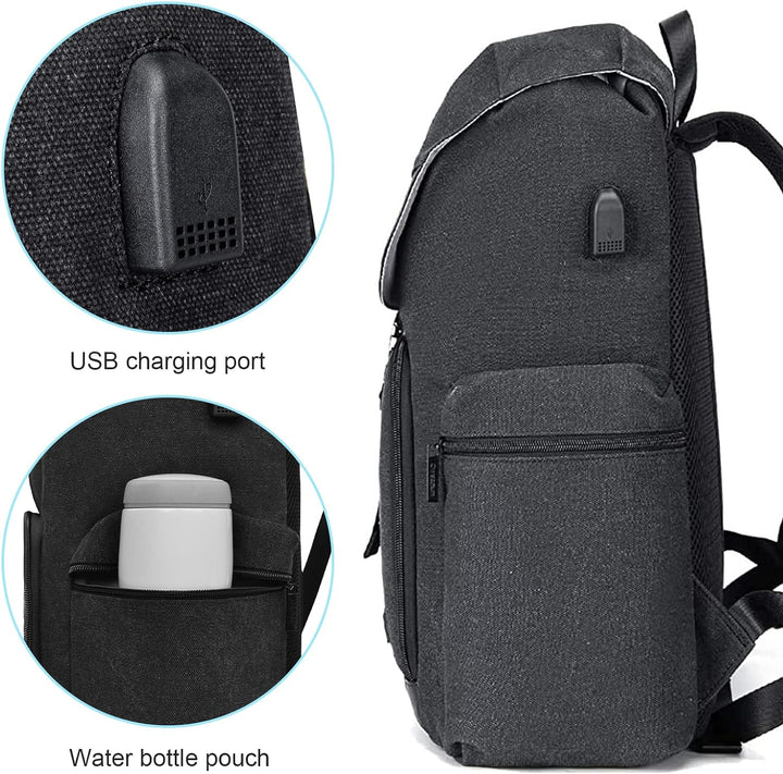 Cwatcun Kamerarucksack Tasche Canvas Professional für SLR DSLR spiegellose Kamera Canon Nikon Sony P