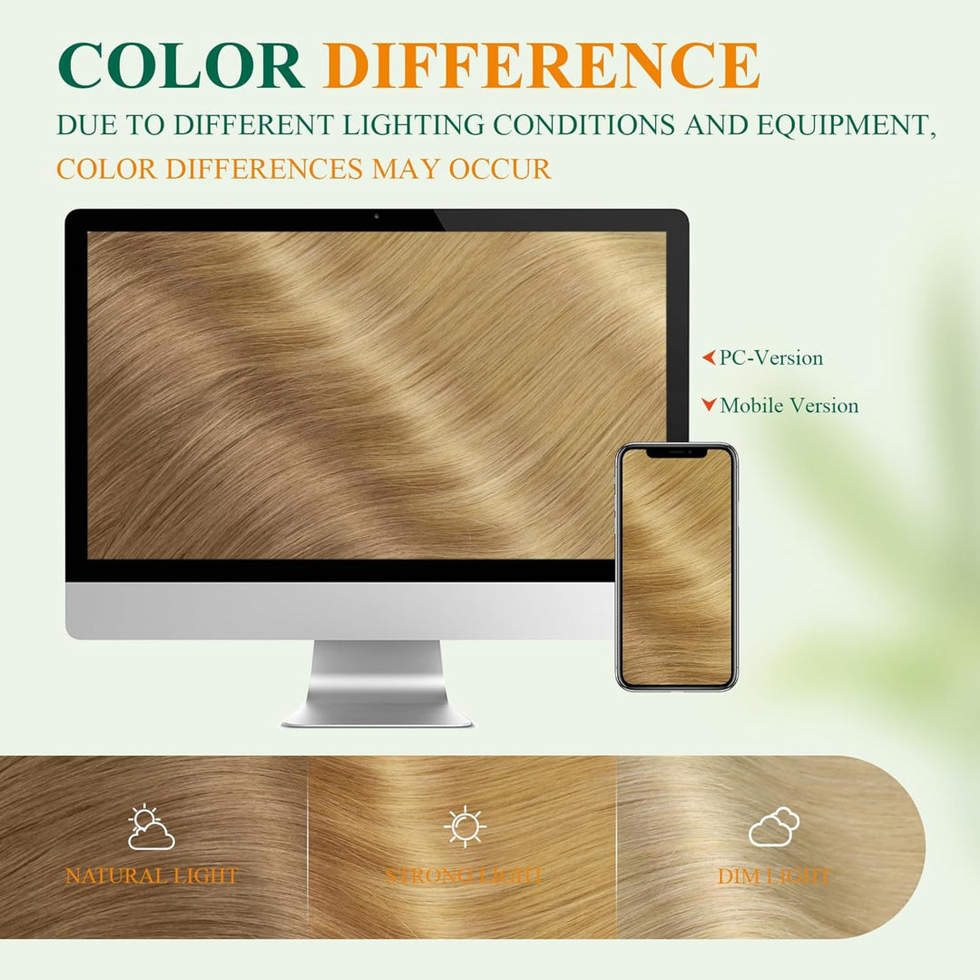 Easyouth Tape in Extensions Echthaar Ombre Extensions Echthaar Tape 45 cm Goldbraun Verblasst zu Gol