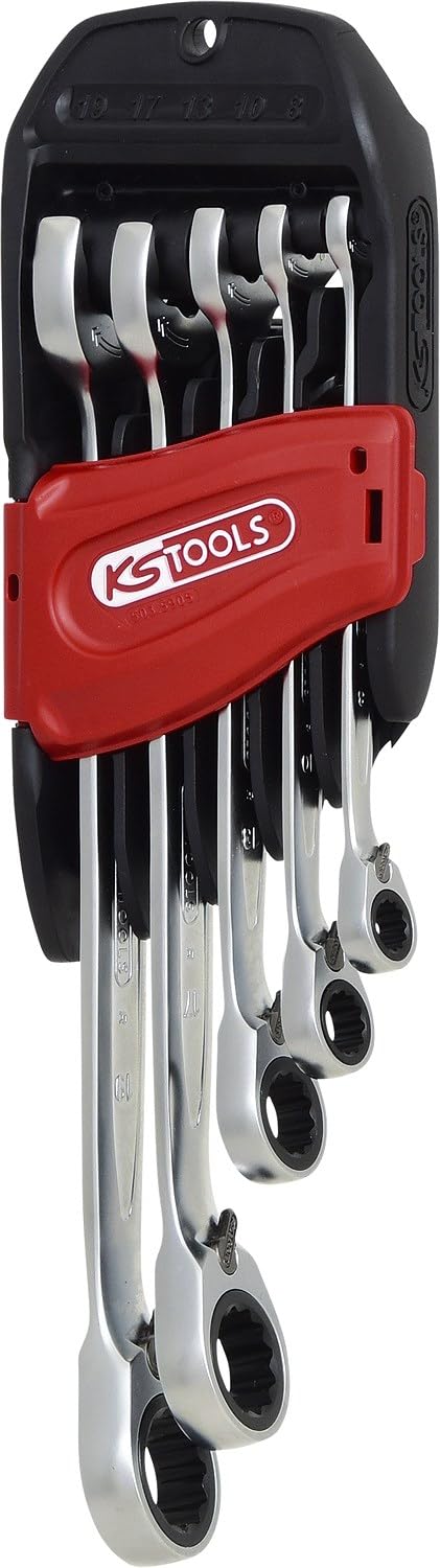 KS Tools 503.5905 DUO GEAR Ringmaulschlüssel-Satz,Maul-Ratschenfunktion,5-tlg., umschaltbar