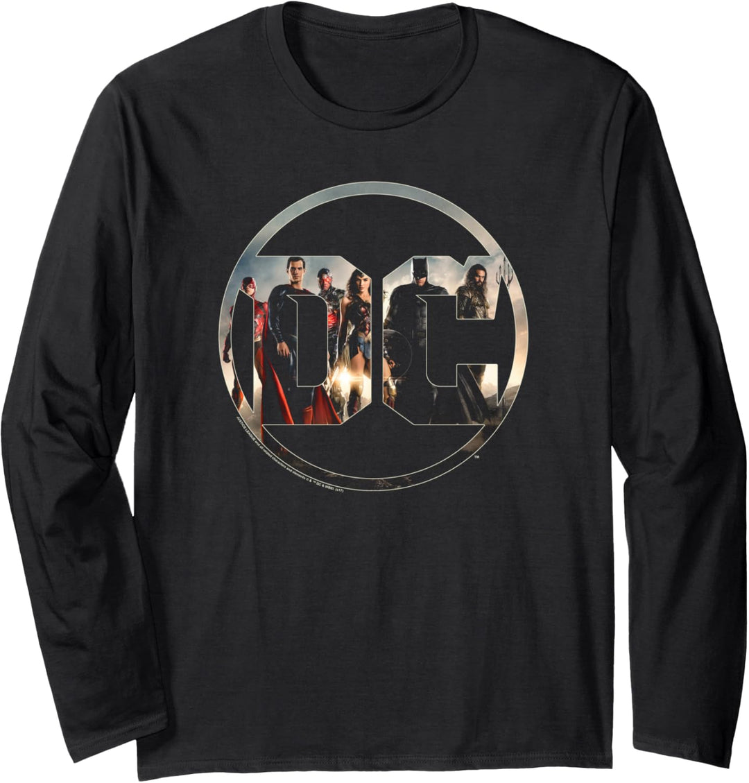 Justice League Movie DC Comics Logo Langarmshirt