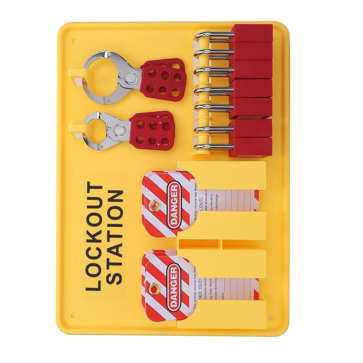 Cocoarm Lockout-Tagout-Station, Sicherheits-Lockout-Board mit 7 Vorhängeschlössern, 10 Anhängern und