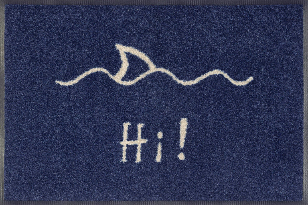 wash+dry Fussmatte, Hi! 40x60 cm, innen und aussen, waschbar 40x60 cm Blau, 40x60 cm Blau