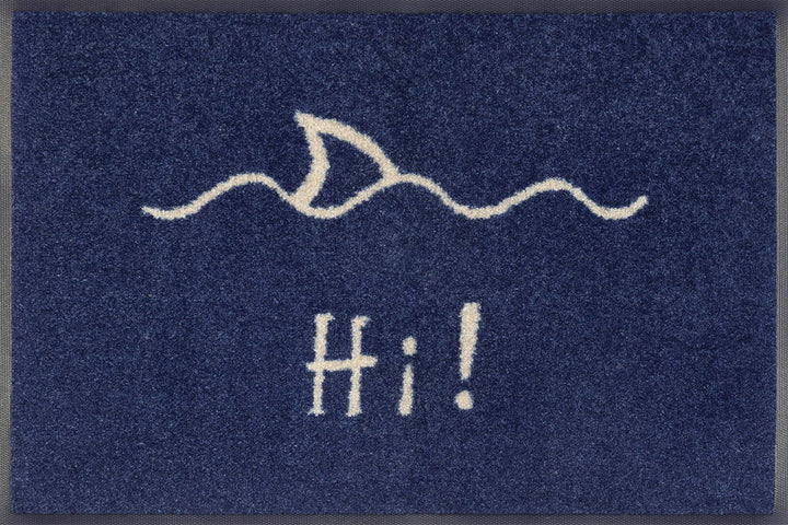 wash+dry Fussmatte, Hi! 40x60 cm, innen und aussen, waschbar 40x60 cm Blau, 40x60 cm Blau