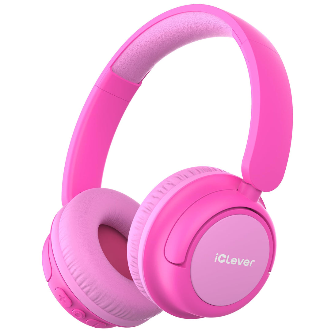 iClever Bluetooth Kopfhörer Kinder, 60 Std Akku, 74/85 dBA Lautstärkebegrenzung, Stereo-Sound, Typ-C