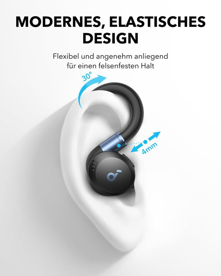 soundcore von Anker Sport X20, kabellose Workout Kopfhörer, drehbare und ausziehbare Ohrhaken, Geräu