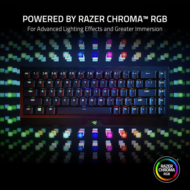 Razer BlackWidow V3 Mini HyperSpeed (Green Switch) - 65% Kompakte Gaming Tastatur mit mechanischen S