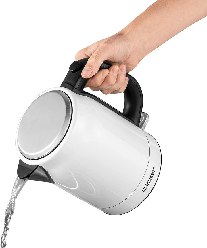 Cloer 4511 Wasserkocher Edelstahl, 2200 W, Wasserstandsanzeige, Trockengeh- und Überhitzungsschutz,