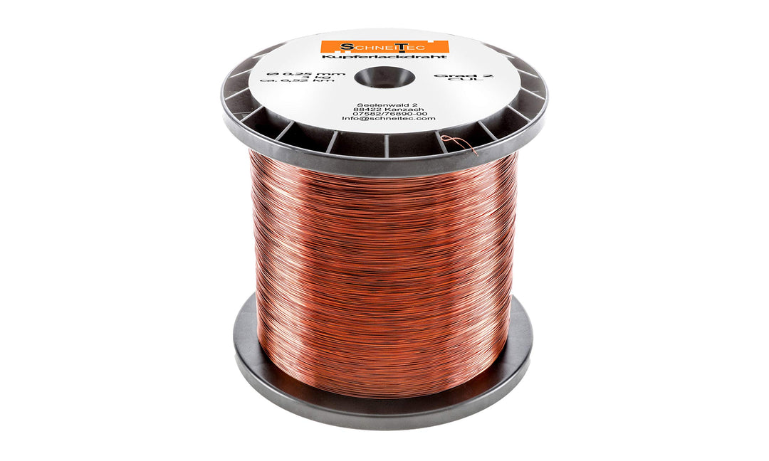 Kupferlackdraht W210 Ø 0,25 mm 3 kg CU Lackdraht Grad 2 CUL Kupferdraht Gewicht 3 Kilogramm Durchmes