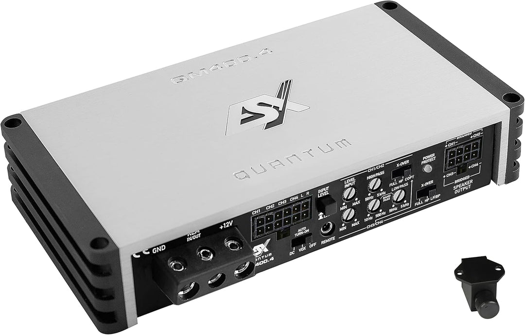 B-Ware K ESX QM400.4 | 4-Kanal Class D Mini Digital Verstärker Endstufe 450 Watt RMS Ausgangsleistun