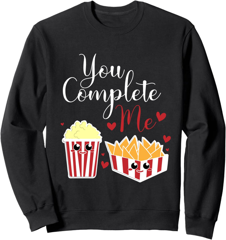 You complete me - Popcorn und Nachos Pärchen lustiges Paar Sweatshirt