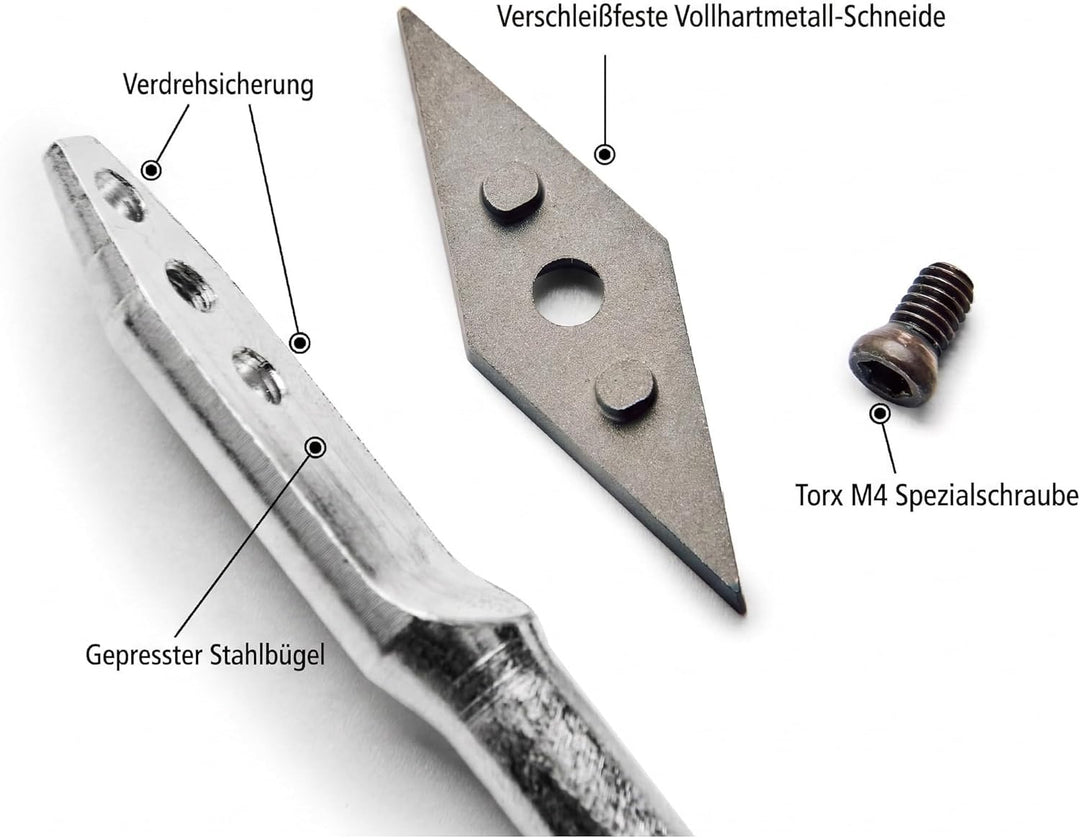 Fugenkratzer mit Stiel Fugenreiniger Unkrautkratzer Schneide aus Vollhartmetall verschleissfest wend