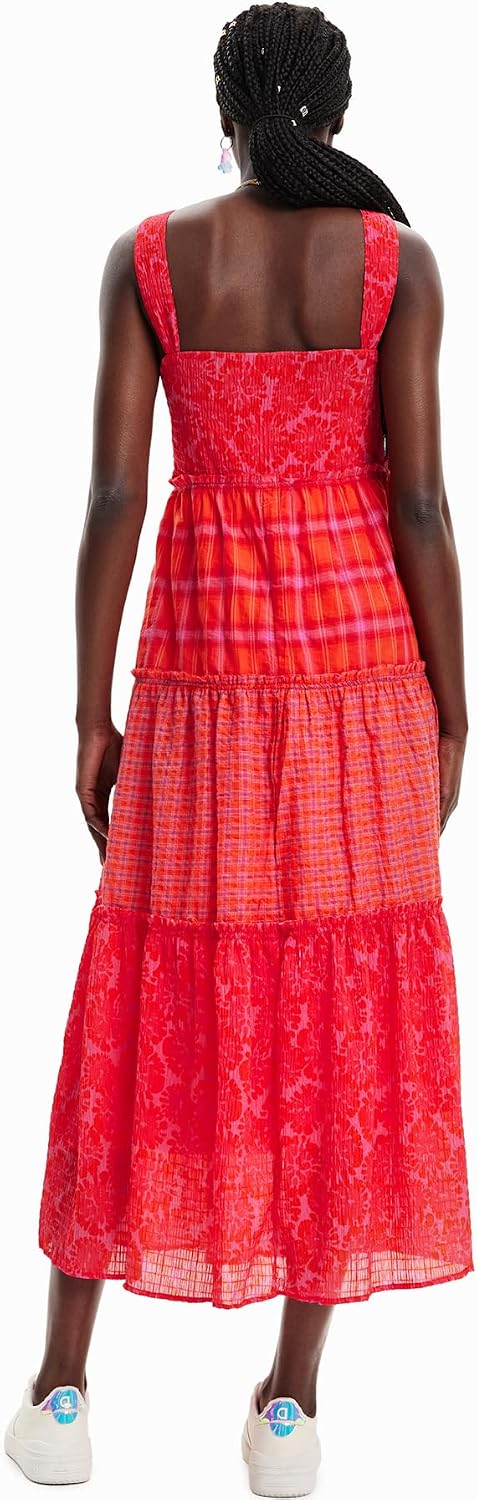 Desigual Damen Dress S Rot, S Rot